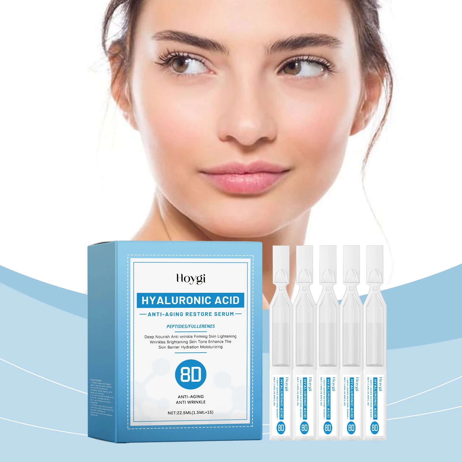 

Hoygi 22.5ml Hyaluronic Acid Face Serum Moisturizing Deep Nourish Facial Skin Lifting Face Tender Skin Hydrating Facial Serum