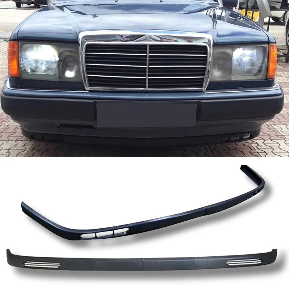 For Mercedes W124 2 Pcs Front Bumper Lip  Body Kit Car Accessories Spoiler Splitter Diffuser Sport Bumper Tuning Exterior Parts