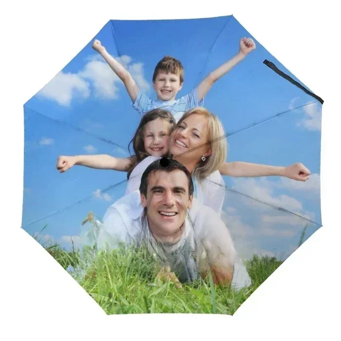 Benutzerdefinierter Regenschirm, personalisierte Regenschirme mit Bildern, personalisierter Regenschirm, automatisches faltbares Design, Sie Regenschirm für Regen/Sonnigen