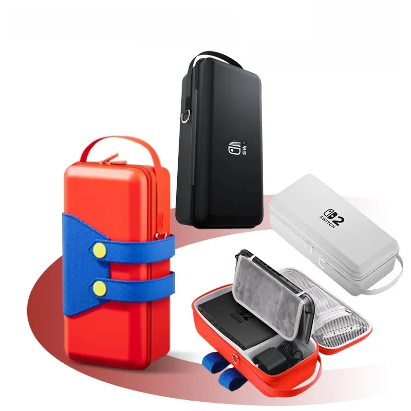 Sac de rangement portable pour Nintendo Switch 2, étui rigide de transport de grande capacité, support intégré pour accessoires de jeu NS Switch 2