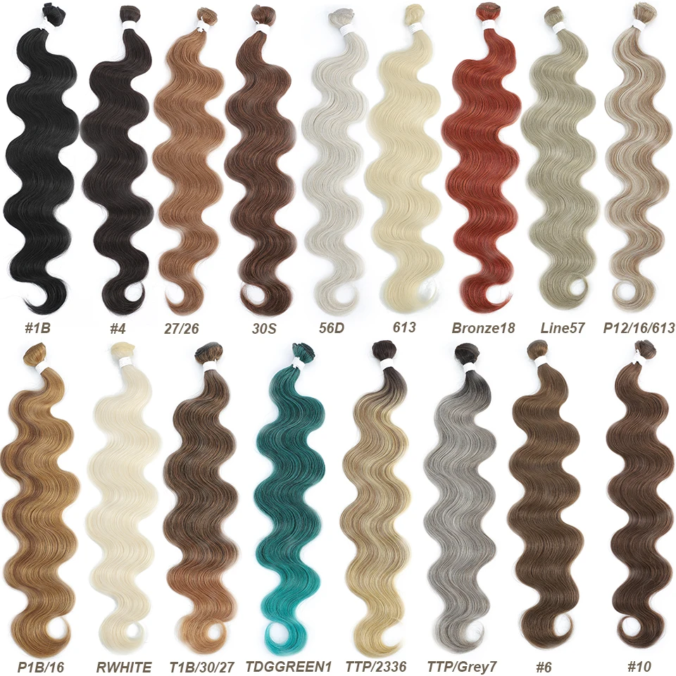 Pacotes sintéticos macios do cabelo da onda do corpo, extensões profundas soltas do cabelo da onda, louro do marrom 613 de Ombre, 100g, 26"