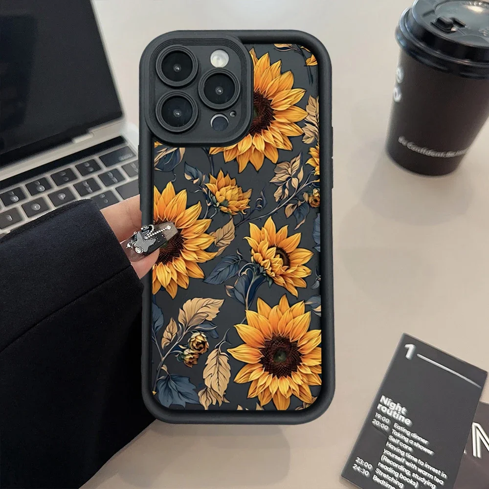Coque pour iPhone 17 étuis iPhone 16 Pro Max étui de téléphone imprimé fleur pour iPhone 15 14 13 12 11 7 8 16 Plus 16E 17 couverture aérienne