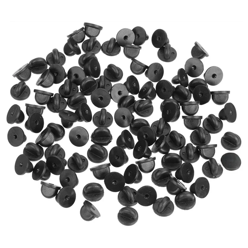 Fermoirs à boutons en caoutchouc, 50 pièces, capuchon de soin d'embrayage arrière, bouchons arrière pour cravate d'ongles, porte-Badge à presser, accessoires bijoux