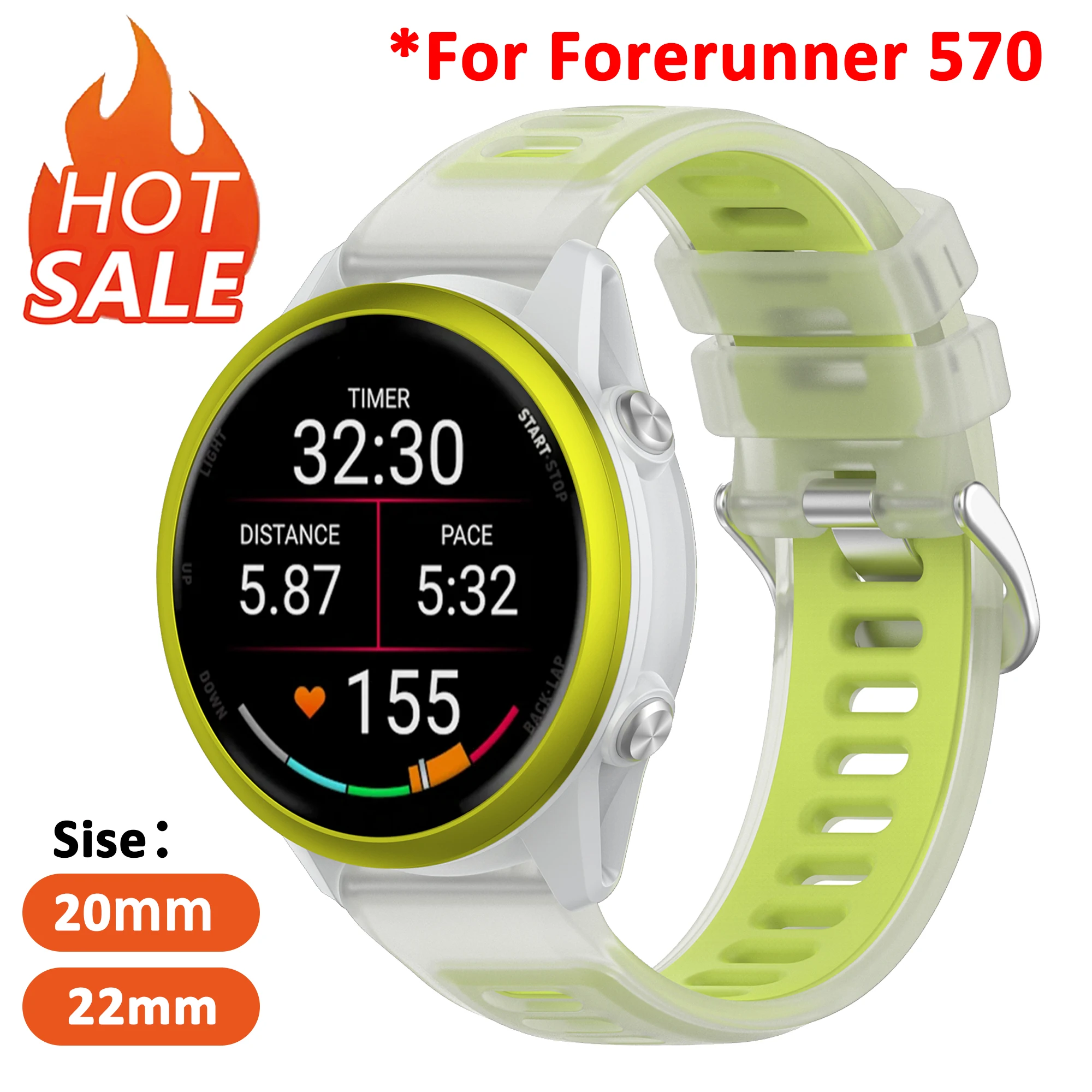 

Watchband 20 22mm Silicone Strap For Garmin Forerunner 965 265 165 55 Bracelet Belt Garmin Vivomove/Move Trend/Venu 3 Wristband