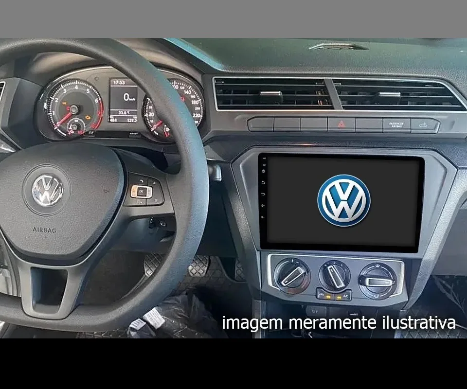 VW GOL VOYAGE SAVEIRO G7 G8 2016 A 2022 Frame and Connecting Cables for Installation of Multimedia Center 9 