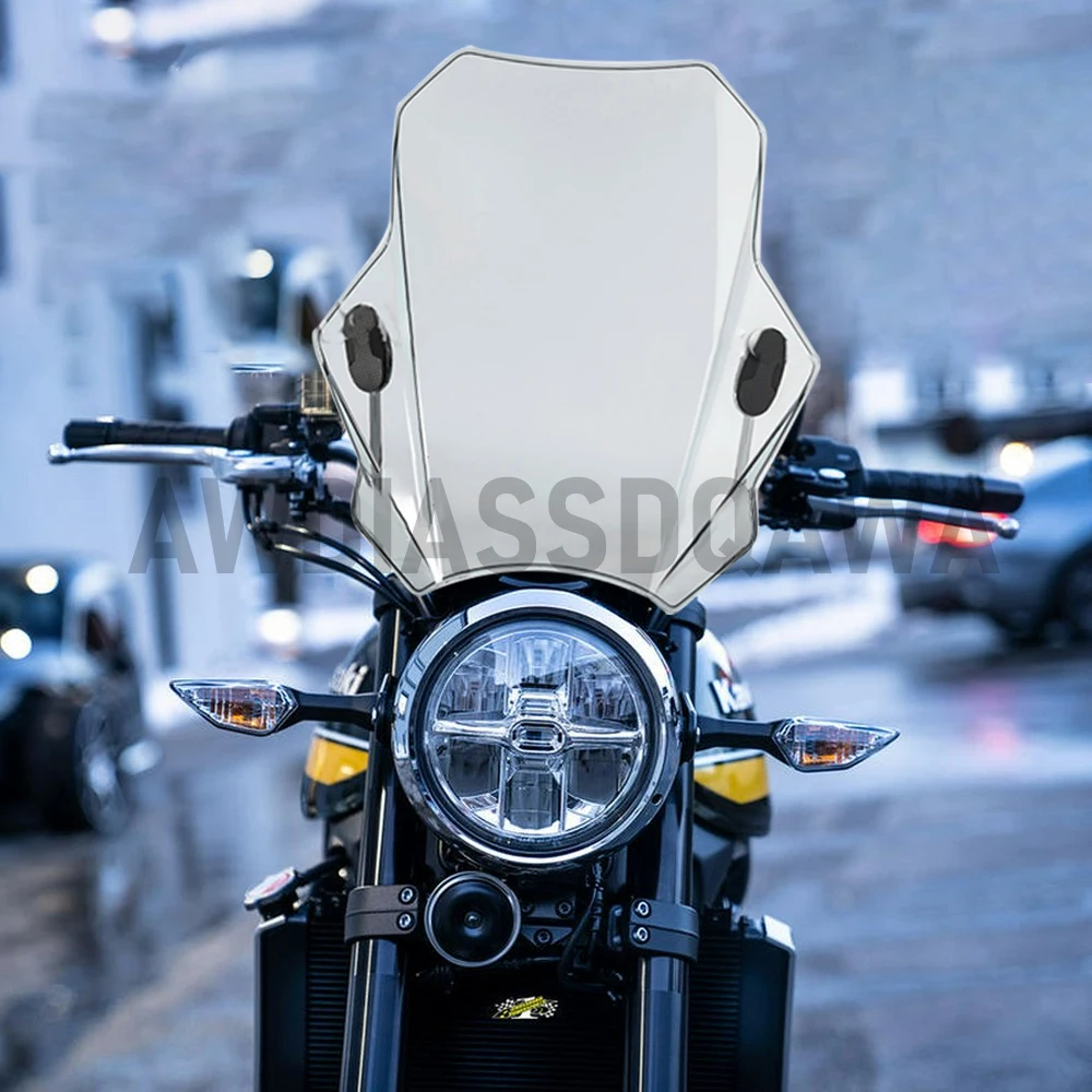 NEW Motorcycle Front Windscreen Windshield Screen Wind Shield Deflector Protector For KAWASAKI Z900RS SE ZEPHYR 1100 ZR7