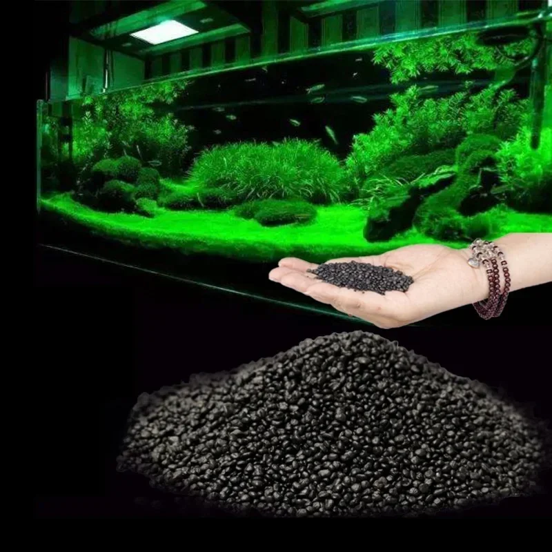 AliExpress NONE 500g Fish Tank Water Plant Fertility Substrate Sand Aquarium Plant Soil Black Clay Gravel for Natural Planted Water Moss Plants