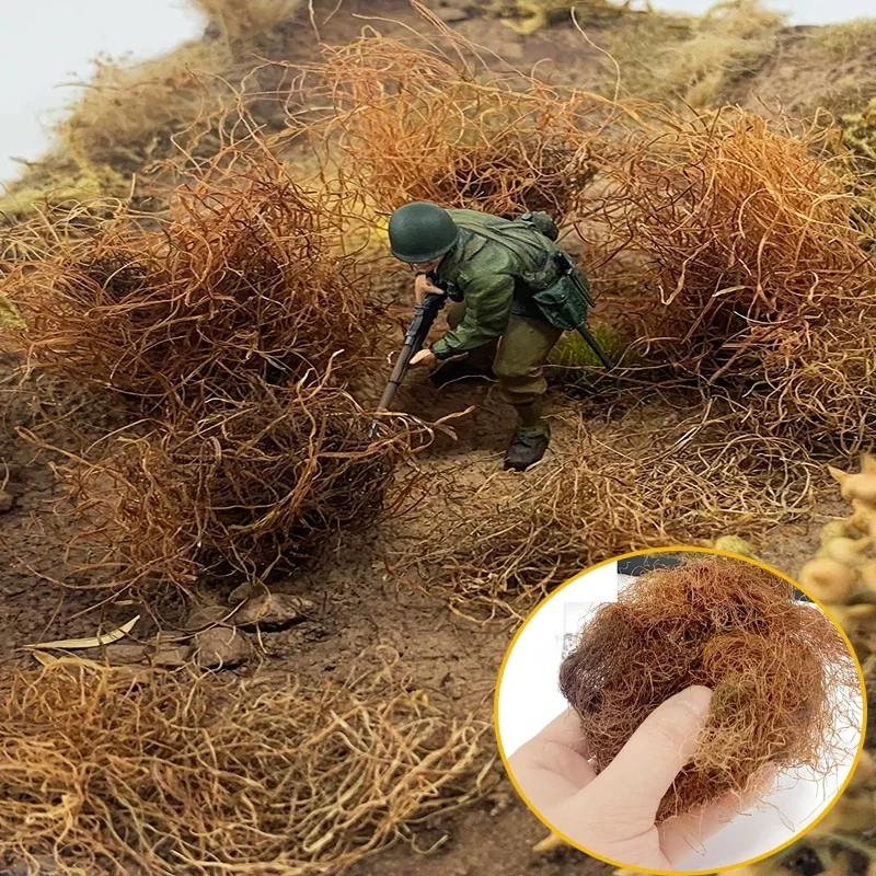 50G Diorama Simulation herbe bricolage modèle faisant HO N scène militaire modèle matériel ruines de la nature mauvaises herbes foin Rrass racines paysage