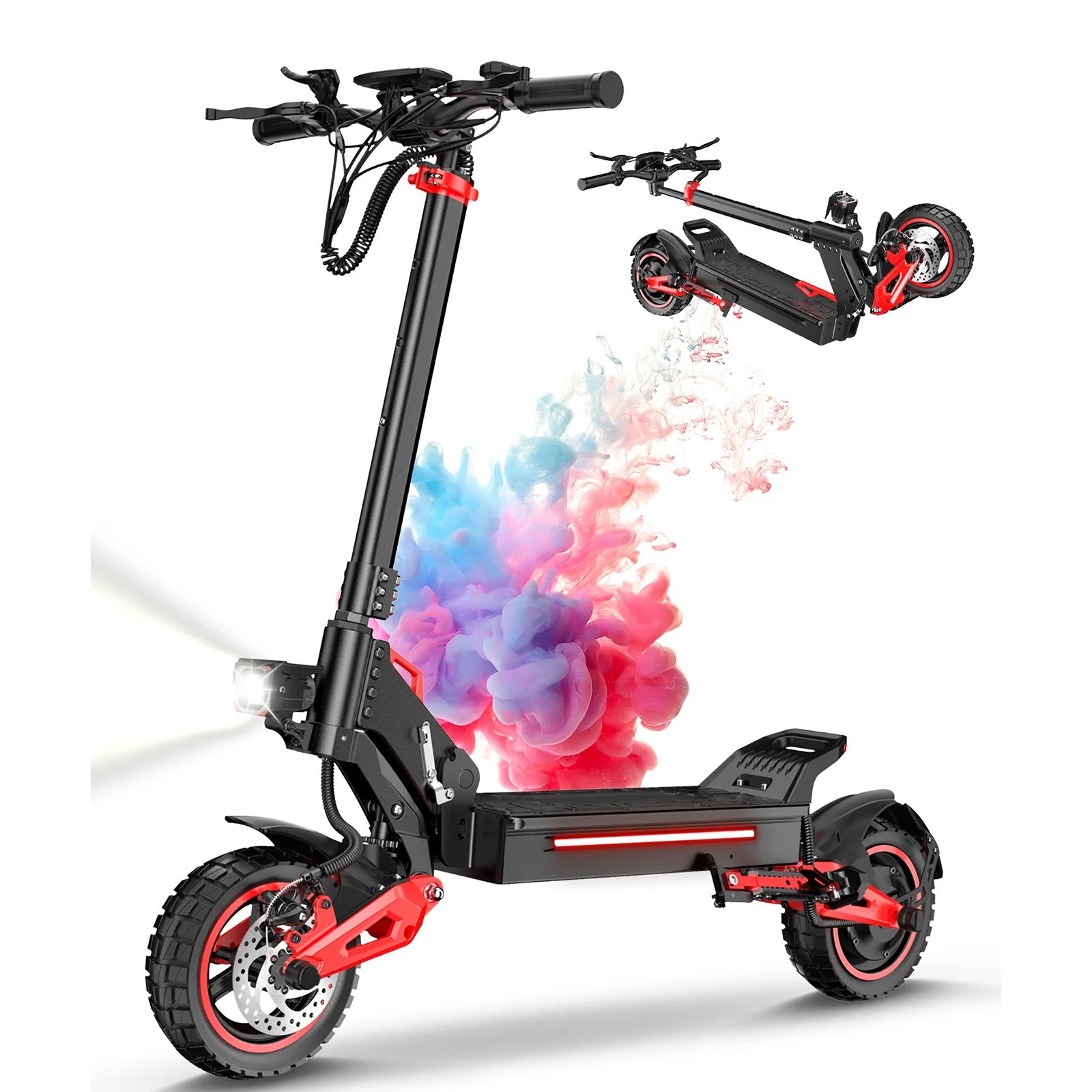 J15MAX Scooter électrique adultes moteur puissant 1600W, portée 40-50 Max, haut 31 MPH, E Scooter avec Suspension avant/arrière
