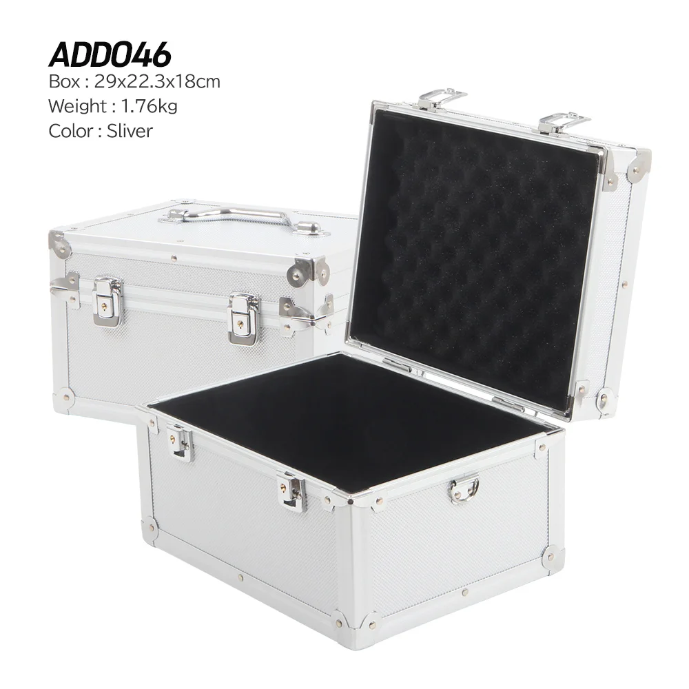 

ADD046 29x22,3x18 см Алюминиевый корпус, Алюминиевый ящик, Ящик для оборудования Алюминиевый жесткий корпус Производство Ящик для инструментов Алюминиевый корпус