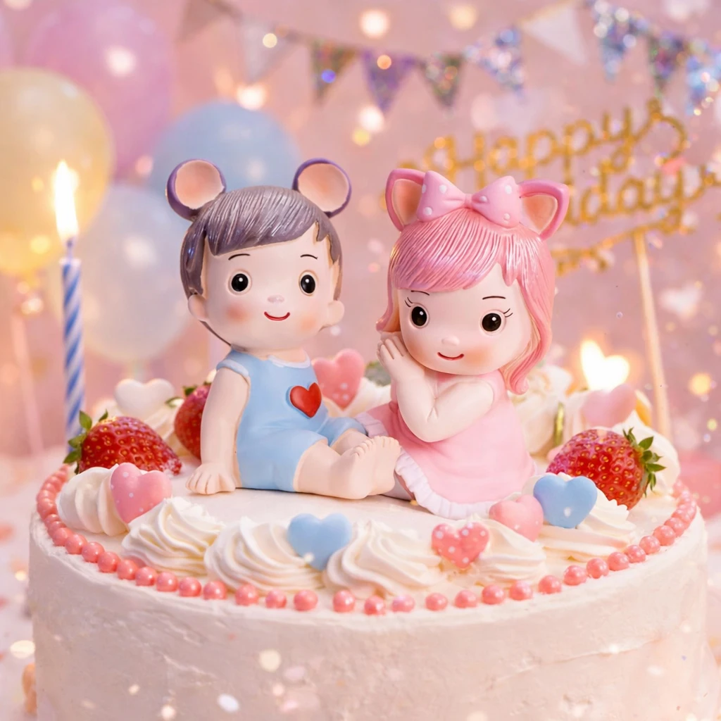 1PCS Cartoon Prinz Allen und Prinzessin Philharmonische Kuchen Dekorationen kinder Geburtstag Party Feiern Backen Dekorationen