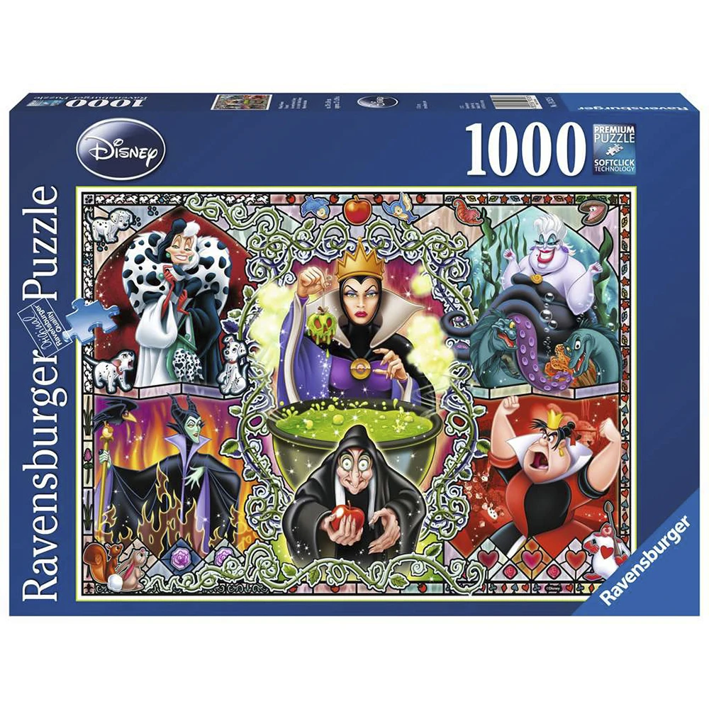 Puzzle Disney villains 1000 pieces, Ravensburger, 19252, original, toys, boys, girls, gifts, collector, shop, new, games, family, Puzzle