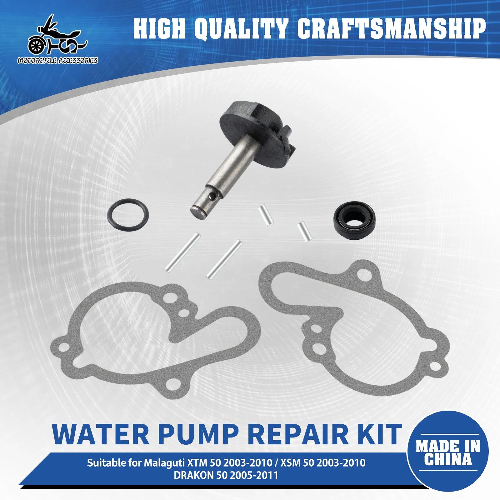 

SJ Motorcycle Accessories Water Pump Repair Kit For Malaguti XSM50 XTM50 Drakon 50 2T AM6 100110080