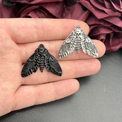 4pcs 38*31mm Goth Moth Skull Pendant, Deaths Head Moth Halloween Pendant For Jewelry Making DIY Necklace Earrings Accessories