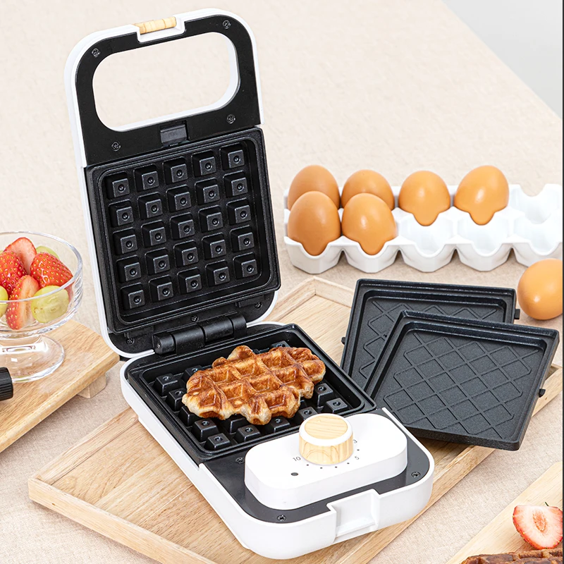 Luxqueen sandwich Waffle maker with plate 2 Kinds of