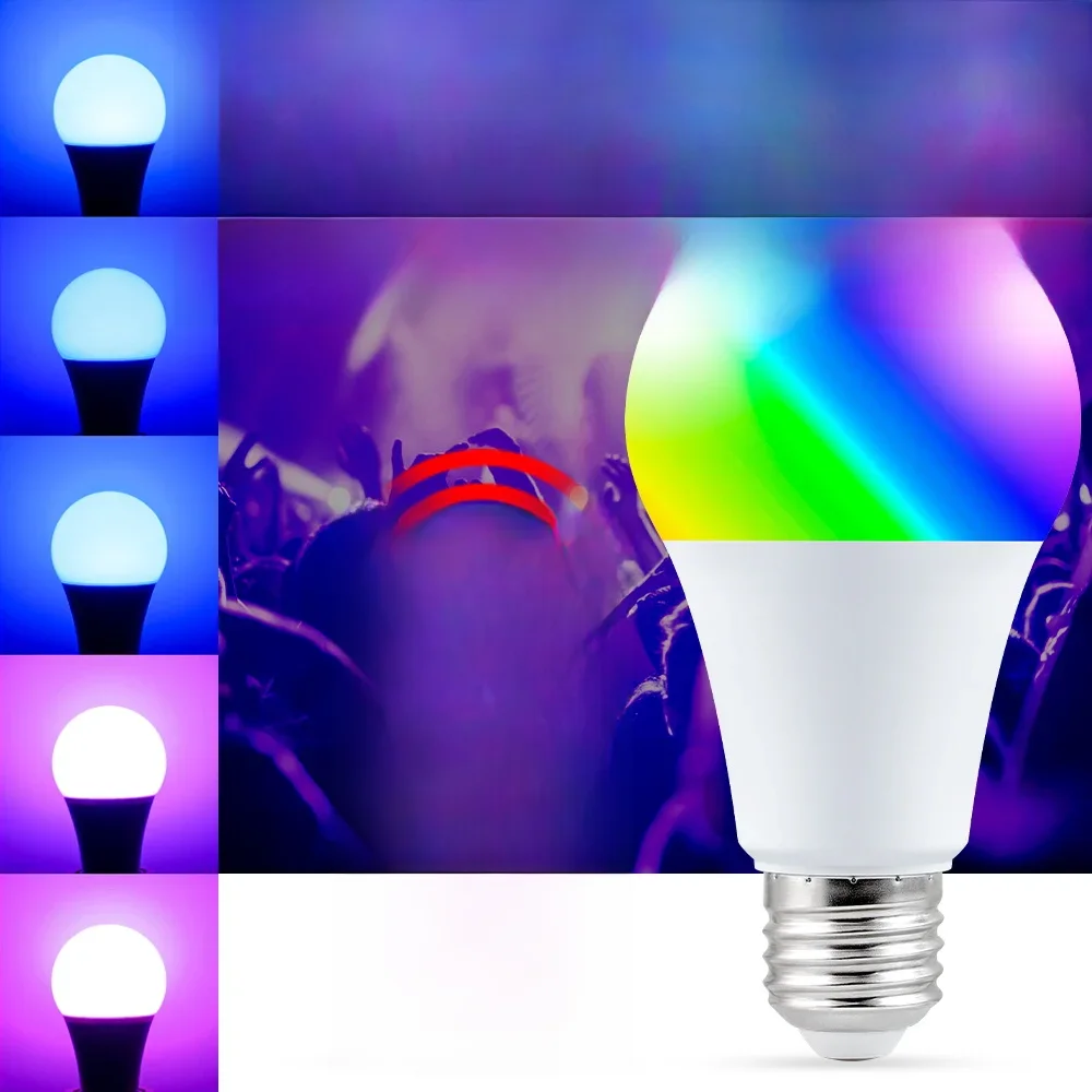 Led Spot Light RGB Magic Bulb Smart Control Led RGBW Color Changing Light E27 Bombillas 5W 10W 15W Led Dimmable Lamp AC85-265V