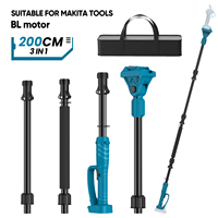 2M Telescopic Pruner Pole for Makita 18V Chainsaw, Aluminum Alloy Extension Pole with 5-Angle Adjustable & Anti-Slip Handle