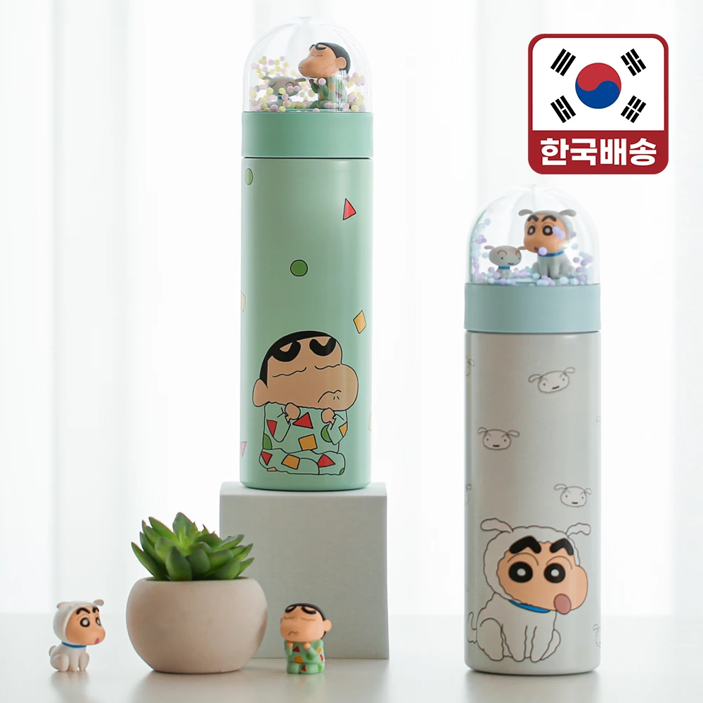 (LETO) crayon shin chan stencil tumbler Can't dry the Sten heat preservation cold tumbler mini character 350ML CST-01