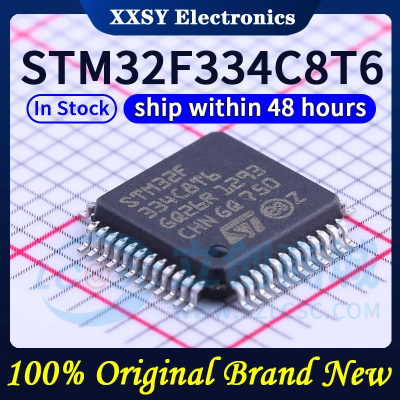 Original STM32F334C8T6 LQFP-48, 100% Qualidade, Novo