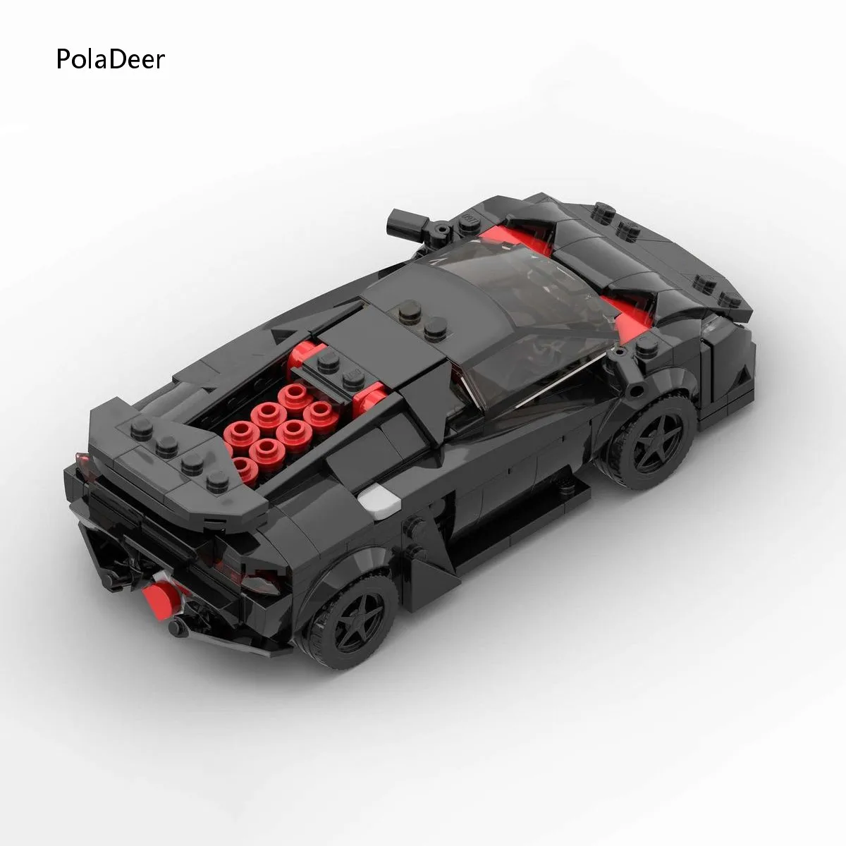 PolaDeer 384PCS MOC Sports Car Sesto Elemento (Black Version) Building Blocks Assembly Model Toy Brick Children's Birthday Gifts