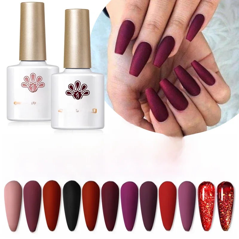 BORN PRETTY 10 ml 130 kolorów żelowych lakierów do paznokci Materiały do paznokci Matte Red Semi Permanent Nail Art Manicure Soak Off LED Lakiery UV — zdjęcie 2