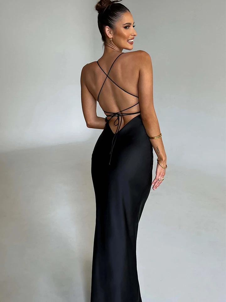 Articat Satin Backless Lace Up Mermaid Slip Dress Women Sweetheart Neck Sexy Slim Bodycon Dresses Elegant Silk Gown Partywear - AliExpress 200000345 Articat Satin Backless Lace Up Mermaid Slip Dress Women Sweetheart Neck Sexy Slim Bodycon Dresses Elegant Silk Gown Partywear - AliExpress 200000345