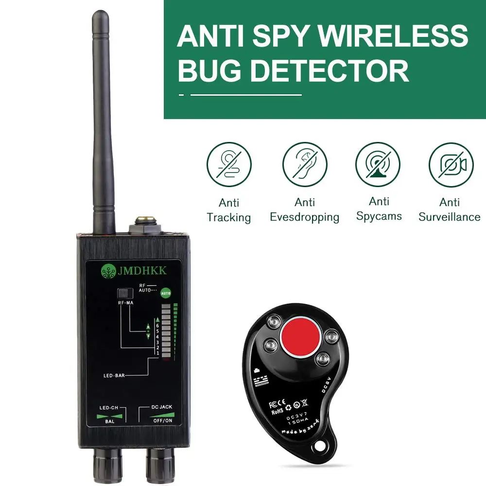 Professional Bug Hidden Camera Detectors Anti Spy RF GPS Tracking Strong Magnetic for Tracker Listening Device  Finder