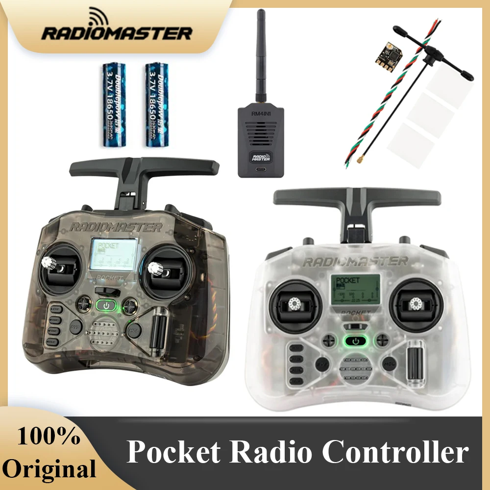 Radiomaster Pocket FCC M2 Hall Gimbal Transmitter Remote Control with Ranger 4in1 Module Portable Built In LED Light Foldable