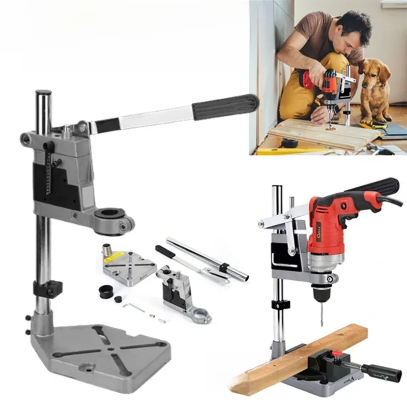 Wiertarka stojak do ręcznego wiertarki elektrycznej regulowany uniwersalny zacisk roboczy wiertarka prasa stacja robocza stojak stół warsztatowy Repair Tool — zdjęcie 2
