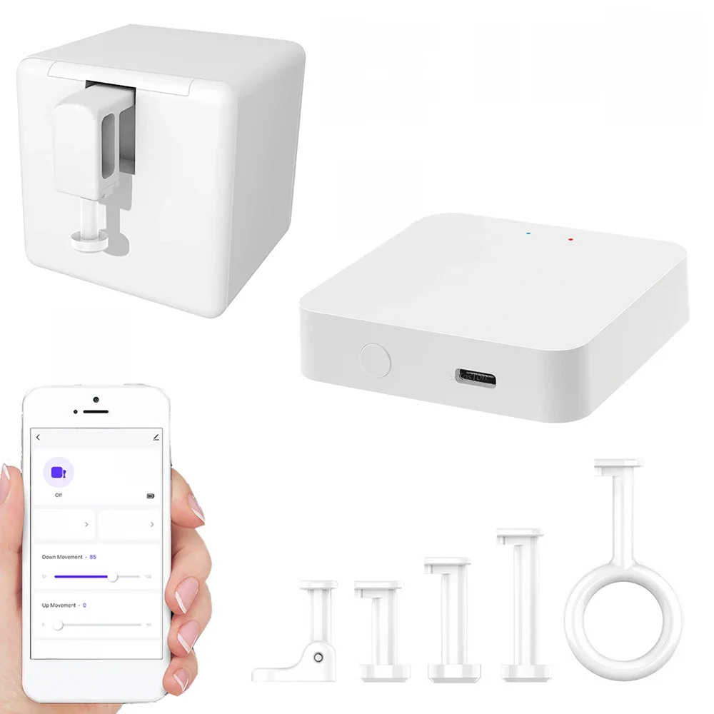 Tuya Smart Home Finger Bluetooth Robot, bouton de commutation intelligent, application Bot poussoir, télécommande, minuterie vocale pour Alexa Google Assistant