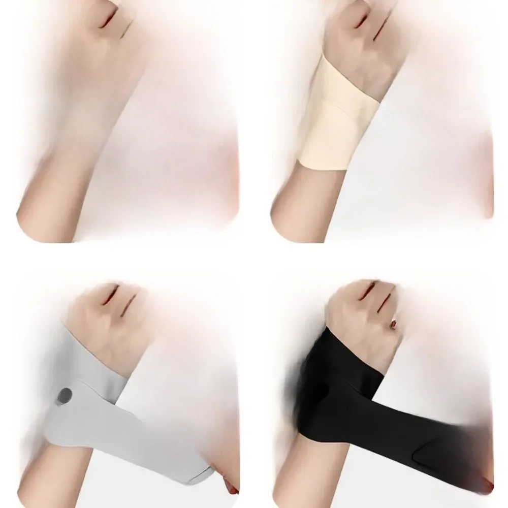 Stały spandex sportowy ochraniacz na nadgarstek zwichnięcie nadgarstka zapalenie ścięgna z taśmą mocującą opaska na nadgarstek Ultra cienka orteza stawu Badminton koszykówka — zdjęcie 2