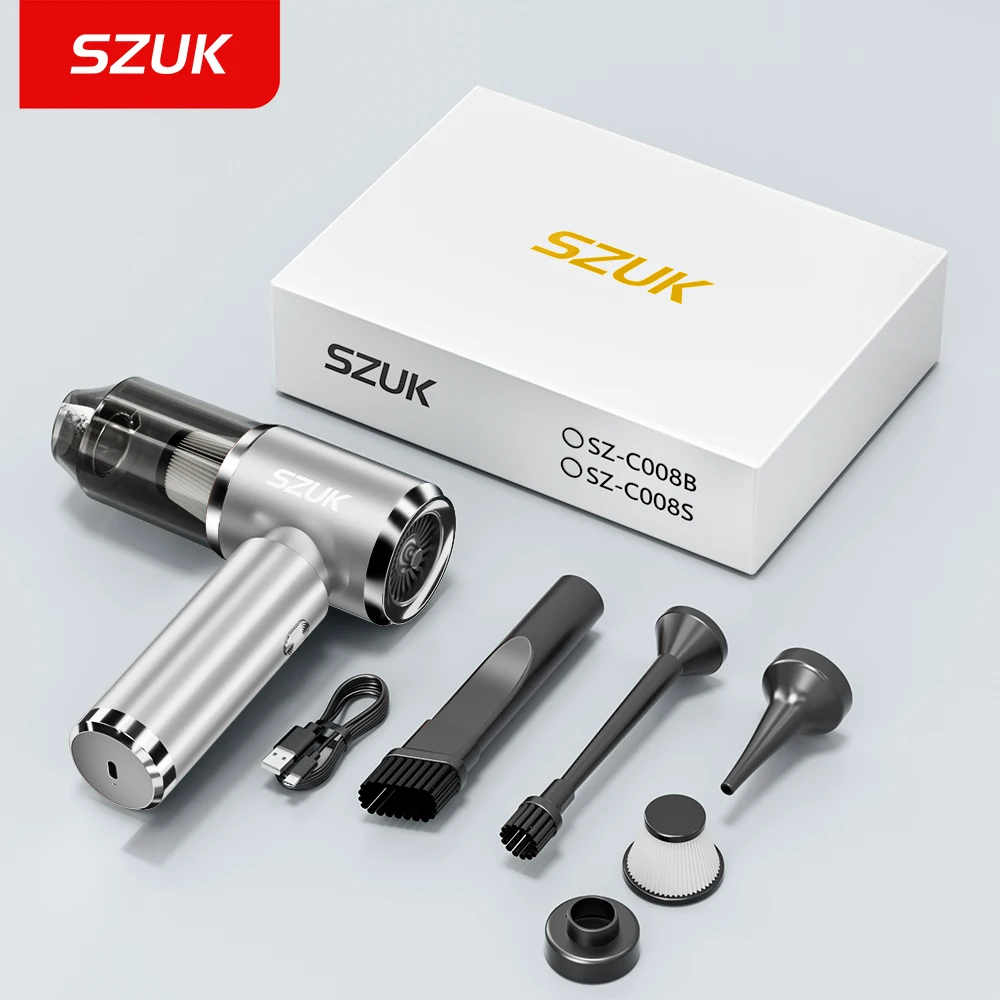 SZUK Portable Car Vacuum Cleaner 165000Pa Powerful Wireless Vacuum Cleaner Strong Suction Handheld Mini Vacuum Cleaner for Car