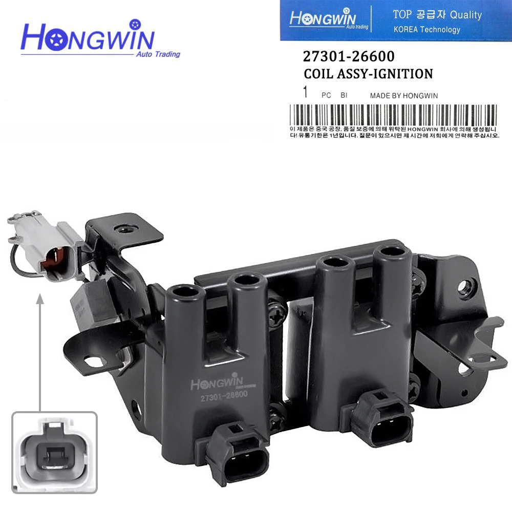 Genuine No.: 27301-26600 Ignition Coil Pack Fits Hyundai Accent Getz LaVita G4EC G4EE G4ED 1.4 1.5 1.6 2730126600 27301 26600