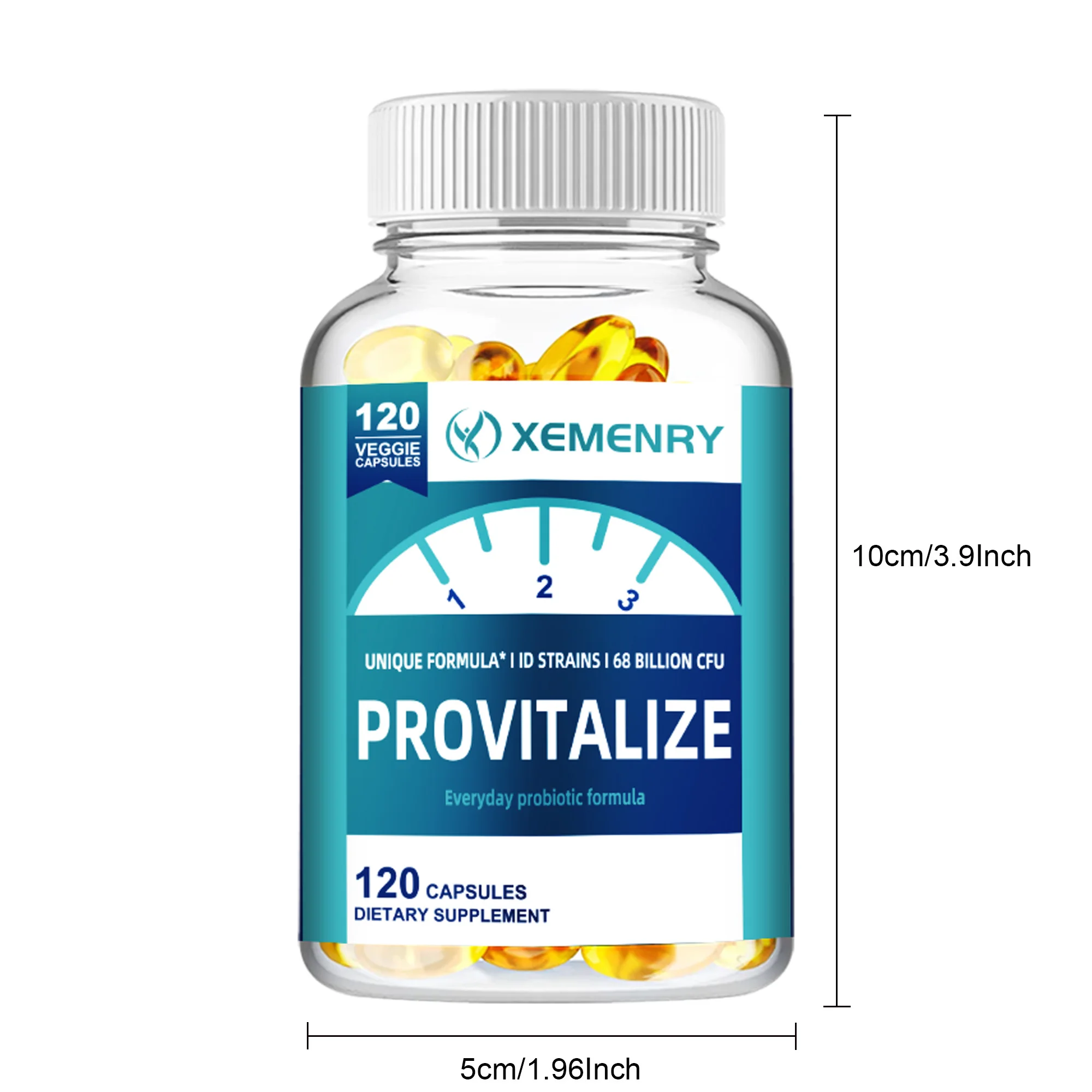 Provitalize-control del peso, salud Gut, soporte quirúrgico, alivio de la hinchazón-120 cápsulas