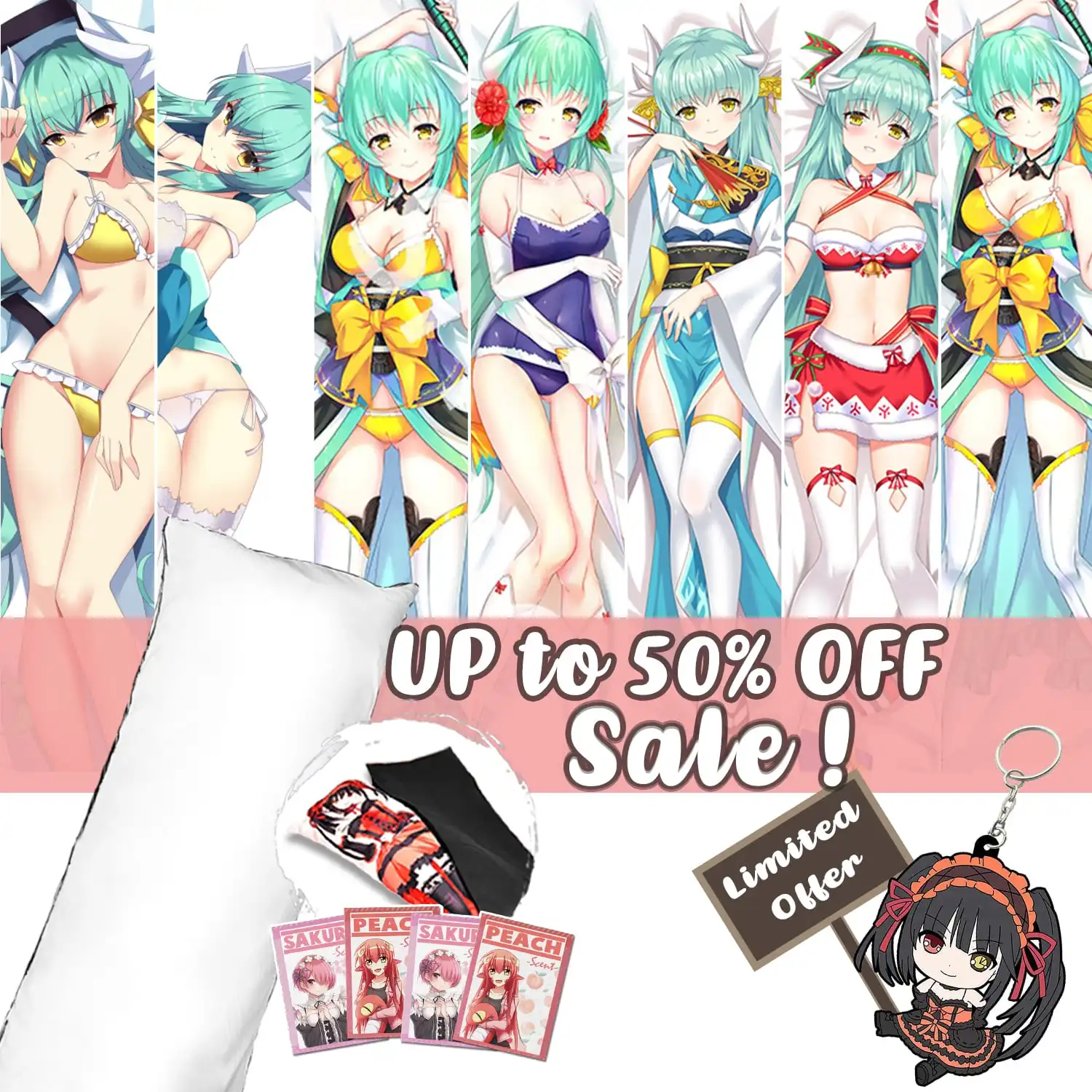 Hobby Express Anime Dakimakura Japanese Otaku Waifu Life Size Doublesided Print Hugging Body Pillow Cover Case Kiyohime