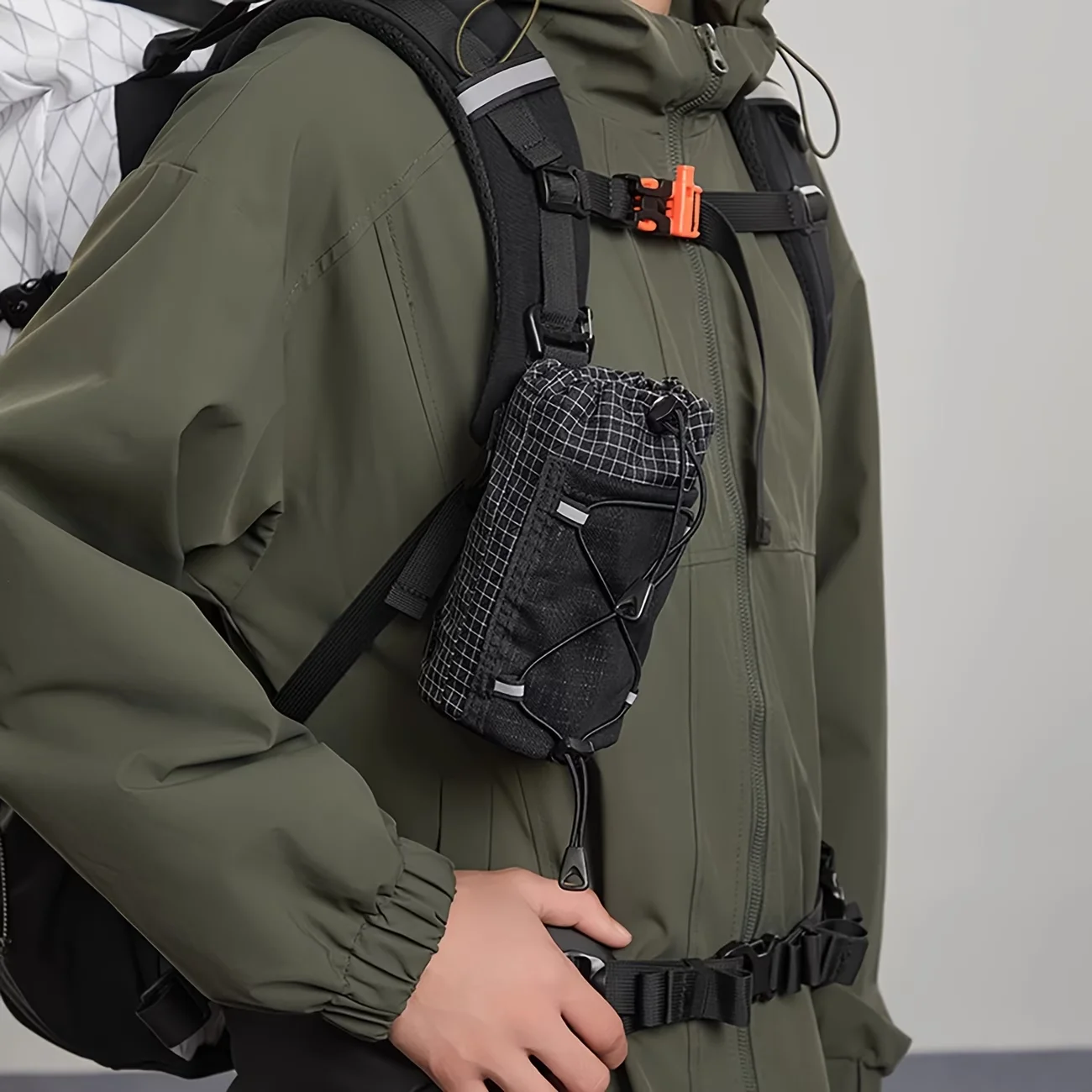 Outdoor Water Bottle Holder Waist Bag Secure Clip Belt Pouch for Hiking Camping Fishing Travel Phone Storage