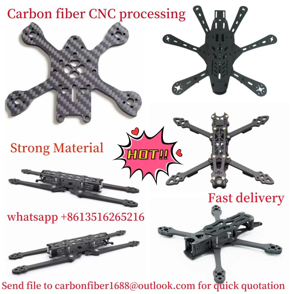 Customized Carbon Fiber CNC Cutting Carbon Plate sheet Processing Machining Carving Prototype Custom Making