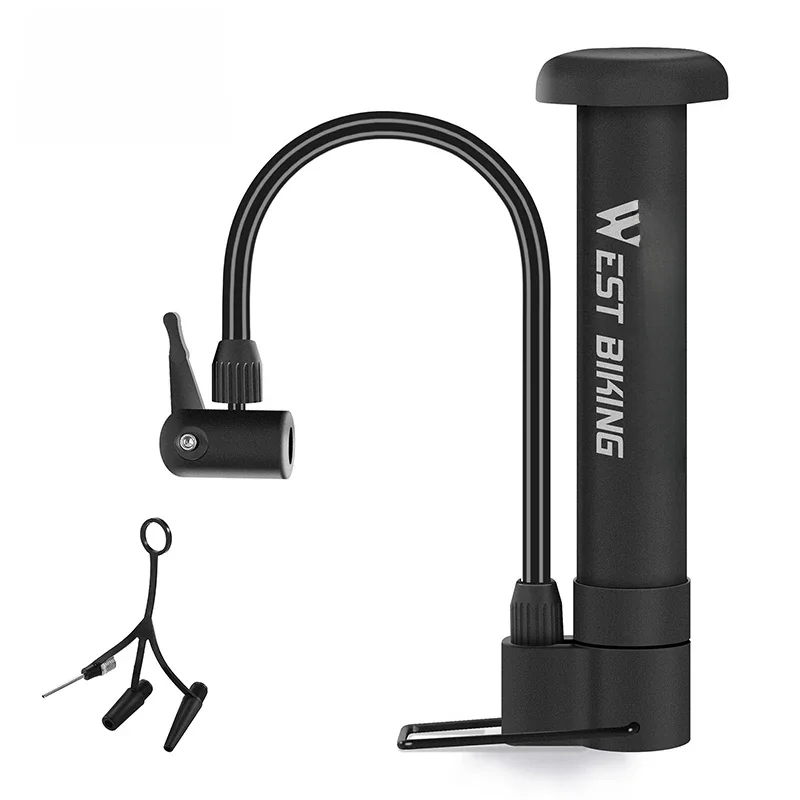 AliExpress West Biking WEST BIKING MTB Bicycle Pump 80 PSI Bike Manual Air Pump Balloon Tire Inflator Schrader Valve Floor Pump Cycling Accesories