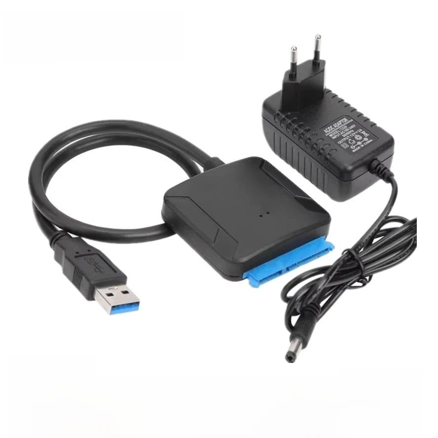 Kabel USB 3.0 do SATA Adapter dysku twardego SATA III do dysku twardego SSD 2,5" 3,5" z zasilaczem 12V/2A — zdjęcie produktu 7