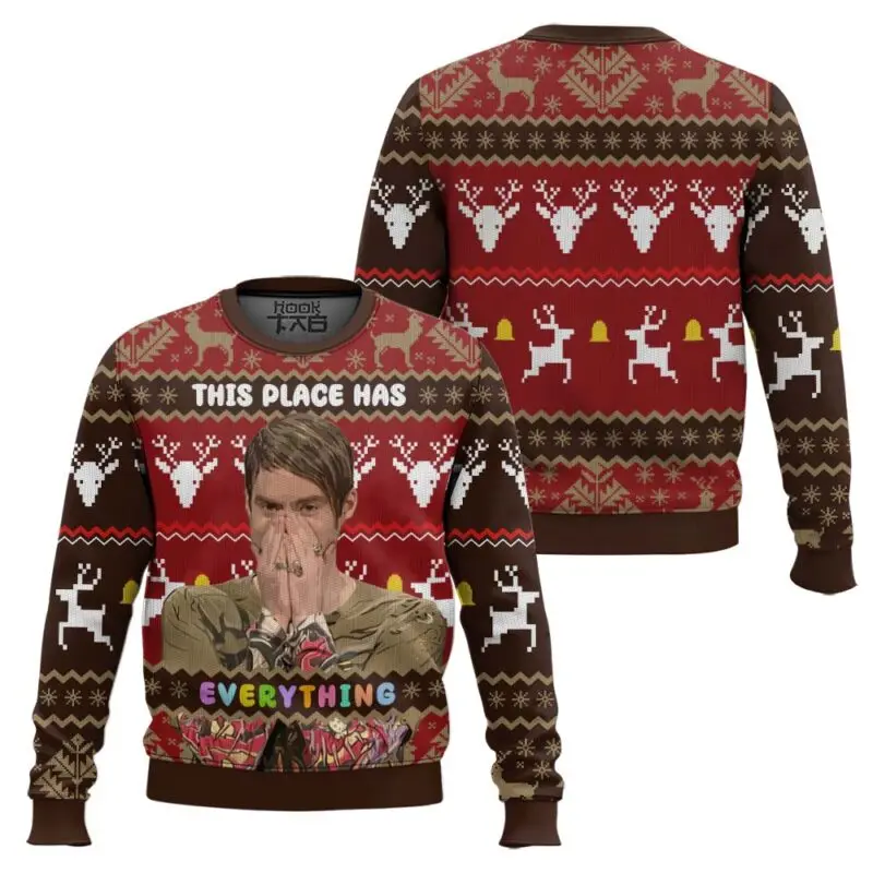 

Saturday Night Live Stefon Ugly Sweater For Men Women Funny Xmas Holiday Plus Size Pullover Christmas Gift Novelty Party Wear