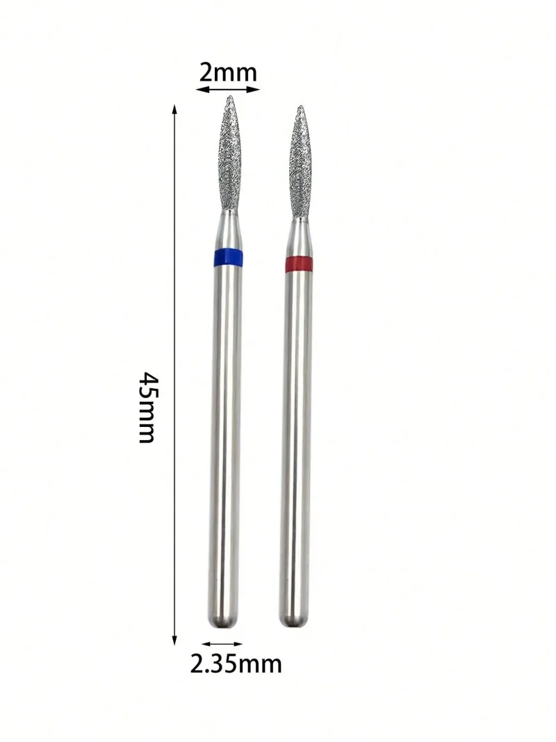 Foret à ongles enduit de diamant, outil d'élimination rapide des peaux mortes en forme de cône pour lime à ongles électrique, Salon de manucure et de pédicure, 1/2 pièces