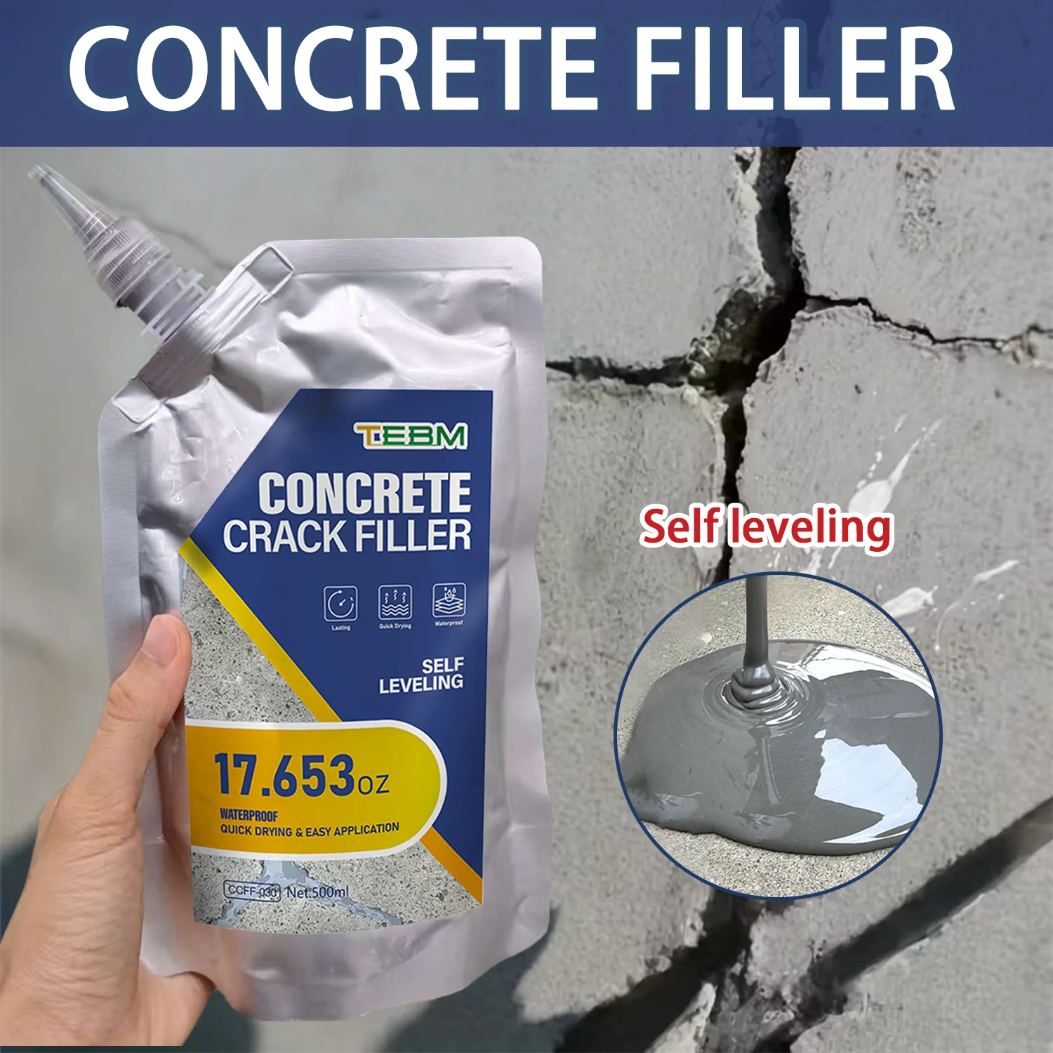 

200/500ml Driveway Crack Filler Asphalt Crack Filler Concrete Crack Repair Patch Concrete Repair Asphalt Patch Cracked Tile Fill