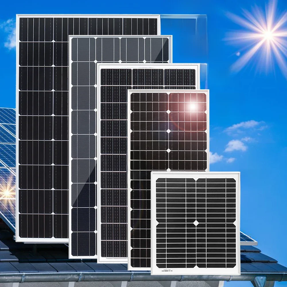 400w 300w 200w 150w 30w 10w starres Solarpanel 12V Batterie ladegerät Photovoltaik-Panel-System für