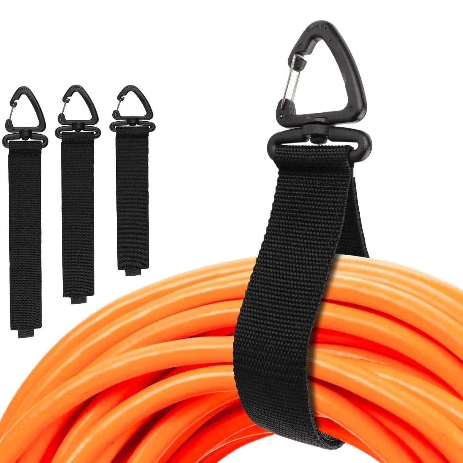 10/5/1 szt. Wytrzymały pasek do przechowywania 360 °   Obrotowa klamra trójkątna Uchwyt na przedłużacz Uchwyt na przewód zasilający Nylon — zdjęcie 2