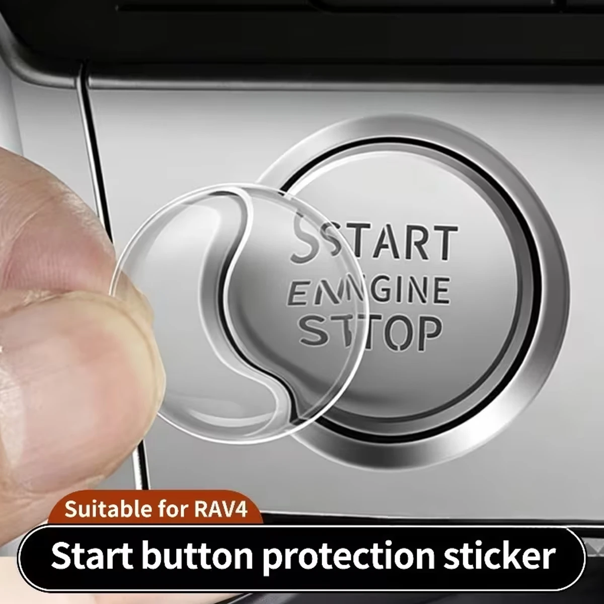 Transparenter Schutzaufkleber für Auto-Zündschalterknöpfe, Universeller Adapter für Start-/Stopp-Knöpfe Schutzaufkleber – Detail 1