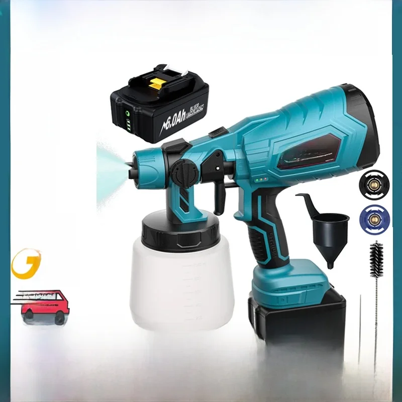 Cordless Farbe Spritzpistole Elektrische Für Makita 18V Akku Farbe Spritzpistole Drahtlose Für Home Wand Auto Malerei Werkzeug