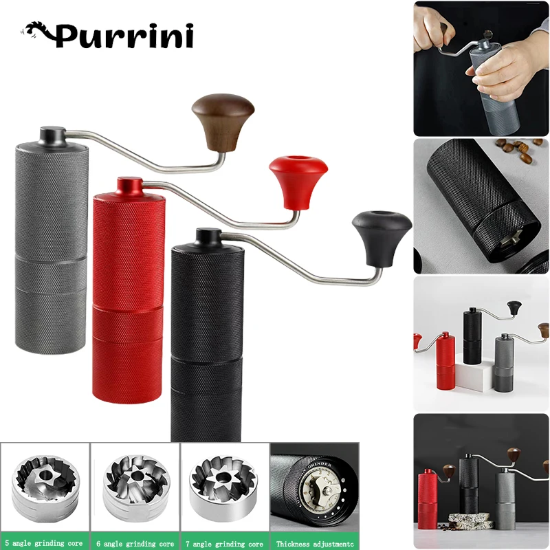 

R11 PRO 5/6/7 Stainless Steel Grinding Core Coffee Grinder Portable Hand-cranked Aluminum Espresso Adjusting Thickness Tools