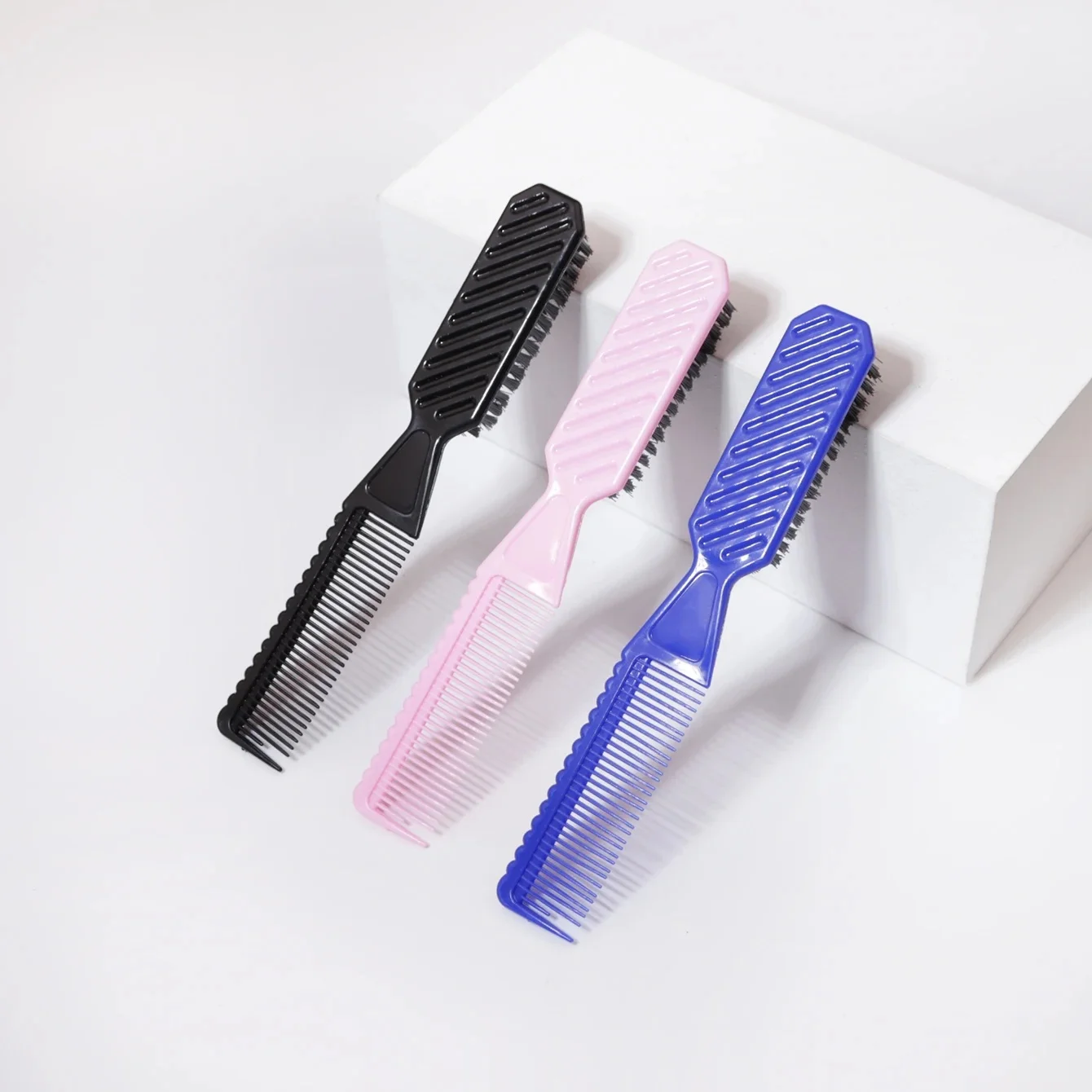 Nouvelle brosse peigne multifonctionnelle double face, utilisée pour la coupe de cheveux, les soins de coiffure quotidiens, spéciale pour les vrais perruques de cheveux, 1/2/3 pièces