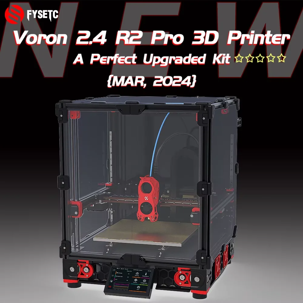 

FYSETC Version Voron 2.4 R2 Pro corexy 3d Printer with SB Extruder CNC Tap and Hollow Rail Support High Speed Printing