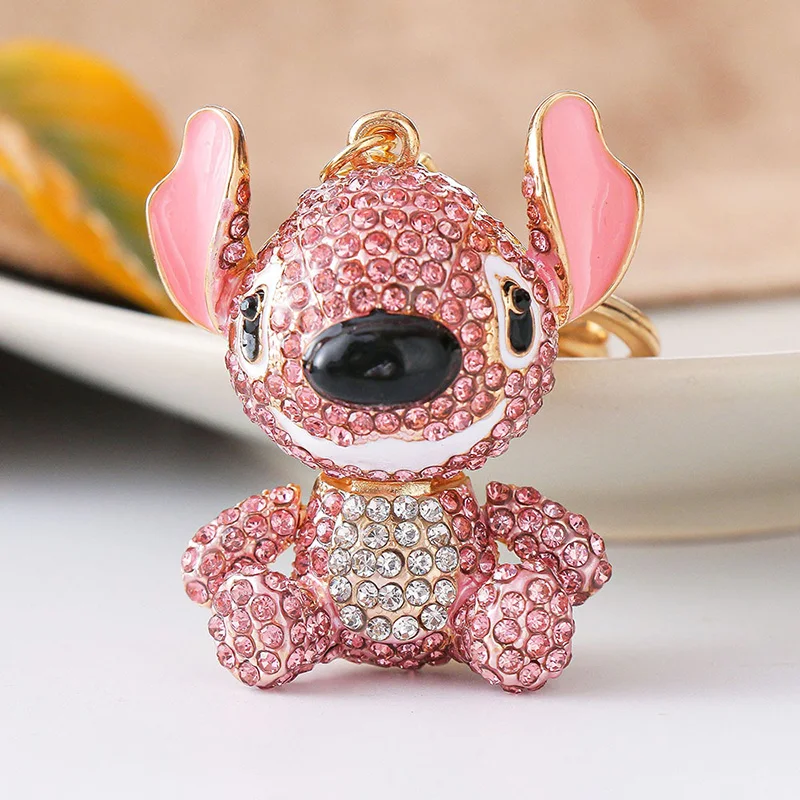 Disney 5D diament malarstwo brelok Rhinestone Cartoon międzygwiezdne dziecko ściegu DIY rzemieślniczy krzyż ściegu klucz łańcuszek na akcesoria